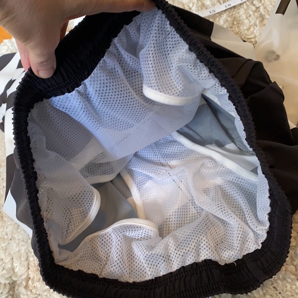 SHEIN Swim Nwt Mens Black White Striped Swim Trunks Poshmark